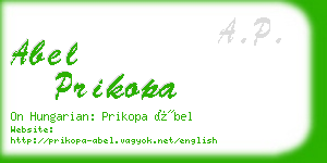 abel prikopa business card